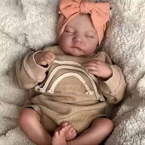 Risbecko Lifelike 43cm Finished Reborn Doll, Like Real Baby Handmade Art Doll, 3D Painted Skin With Visible Veins Vinyl Limbs https://tinyurl.com/2axo6ezv