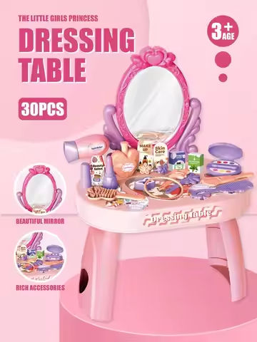 30pcs Kids dressing table toy girl simulation home makeup and makeup jewelry box 3-4 5-6 years old baby birthday gift https://tinyurl.com/2ag5dole