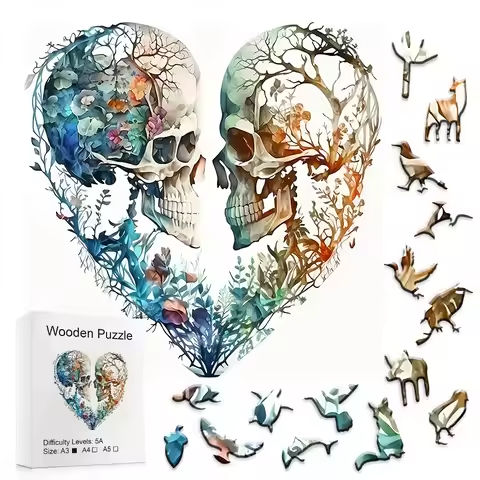Wooden Puzzle, Heart-shaped Skull, Exploring The Mystery Of Alien Puzzles, Feeling The Charm Of Wood, Experiencing Art Gifts https://tinyurl.com/2c7s9a32