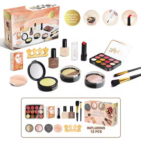 Kids Toys Simulation Cosmetics Set Pretend Play Makeup Toys For Girls Play House Simulation Make up Educational Toys Gifts https://tinyurl.com/27ovf8hy