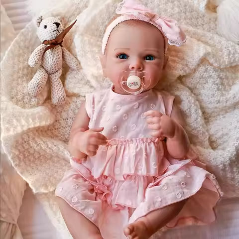Reborn Dolls Full Body Silicone 46cm Lifelike Soft Cute Real Baby Girl Realistic Newborn Doll Painted Hair Kid Toy Brithday Gift https://tinyurl.com/2cueb77m