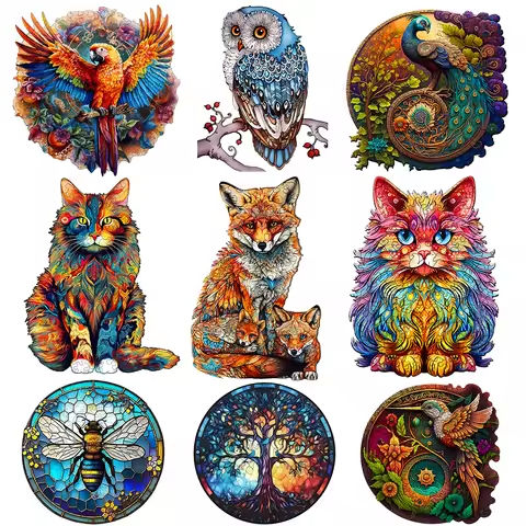 Wooden Jigsaw Puzzles-Wooden Puzzle Adult Unique Shape Advanced Phoenix Wooden Jigsaw Puzzle for Adult, Family Puzzles Gifts https://tinyurl.com/2armrf2x