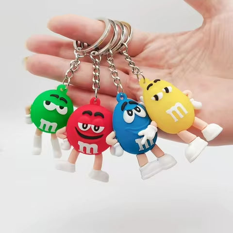 Cartoon Chocolate Bean Keychain Resin Doll Couple Key Chain Men’s and Women’s Jewelry Bag Pendant Children Lovely Keychain https://tinyurl.com/27gmmxoc