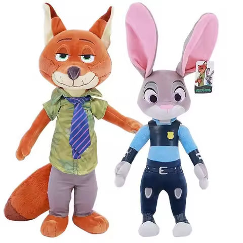 40-60cm Disney Nick Wilde Rabbit Judy Hopps Plush Toys Doll Movie Zootopia Plush Cute Soft Stuffed Animals Toys Children Gift https://tinyurl.com/22u3px47