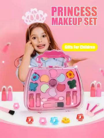 Children’s beauty makeup bag toy for girl ,Kids Little handbag, princess washable, pretend toy, non-toxic and safe birthday gift https://tinyurl.com/23za2pwd