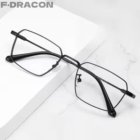 Large Face Titanium Eyeglass Frame Ultra Light Polygonal Men’s Eyeglass Frame Optical Prescription Men’s Eyeglass Frame K5070 https://tinyurl.com/26vcncxj