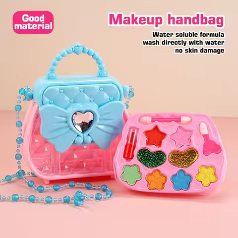 Heart of the Ocean Makeup Handbag Water Soluble Safe Girls Cosmetic Box Play House Toy Real Glitter Lipstick https://tinyurl.com/2bym5qas