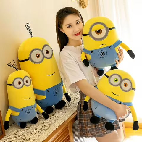 Minions Movie Periphery Yellow Plush Bob Plush Stuart Stuffed Toys In Jeans Soft Dolls Pillow Decoration Children Birthday Gift https://tinyurl.com/2ax3mxjh