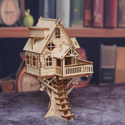 3D Wooden Puzzle DIY Tree House Model, Wooden DIY Tree House Model Kit, Miniature Wooden Model Toys, Creative Birthday and Halloween Gifts https://tinyurl.com/2a4phdbn
