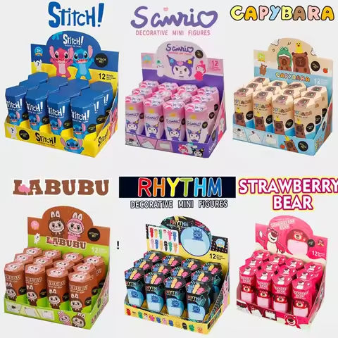 12pcs Set Blind Box Hippers Angel Stitch Capybara Sticker Car Desktop Decoration Mini Figure Mystery Box Wholesale https://tinyurl.com/22rj92ue