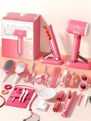 Kids Make Up Toys Simulation Haircut Kit Children’s Hair dryer Role Playing Game Educational Toys For Girls Pretend Play Gifts https://tinyurl.com/23a777ar