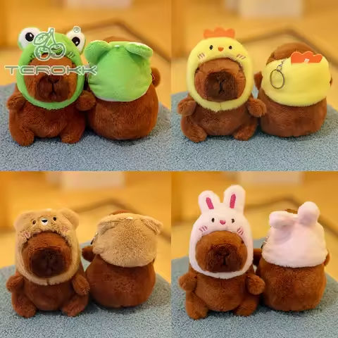 Cartoon Capybara Plush Keychain Bag Pendant Hanging Decoration Cute Stuffed Doll Toy Desktop Doll Ornament Car Keyring Kids Gift https://tinyurl.com/25sd2j3y