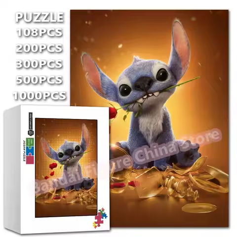 Disney Movies Lilo and Stitch Print Puzzle 108/200/300/500/1000 Pieces Beauty and the Beast Jigsaw Puzzles Decompress Toys Gifts https://tinyurl.com/2y8jp9lk