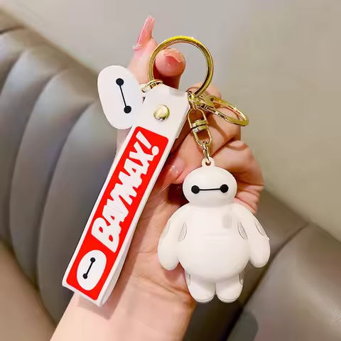 Baymax Keychain Big Hero 6 Cute Doll Keyring Fashion Couple Bag Ornament Key Chain Car Pendant Accessories Gift https://tinyurl.com/2529n9ad