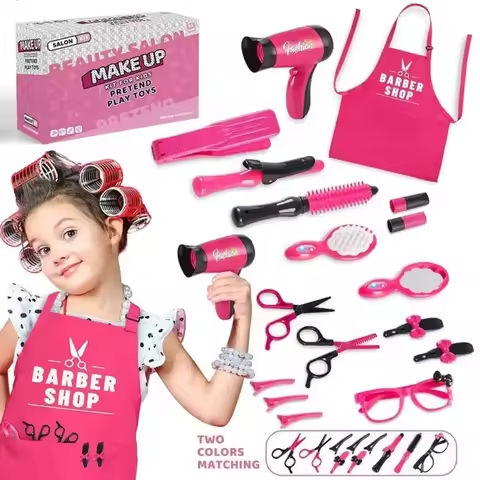 17pcs Girls Beauty Salon Set make up kit for kid pretend play toy cosplay for party game maquillage juguetes girls birthday gift https://tinyurl.com/24aljkdg
