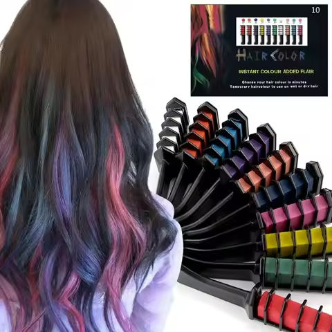 10PCS Children Multi Color Hair Dye Comb Set Fashion Makeup Toy Kits Disposable Hair Dyeing Comb Toys For Girl Paint Hair https://tinyurl.com/2dn3essq