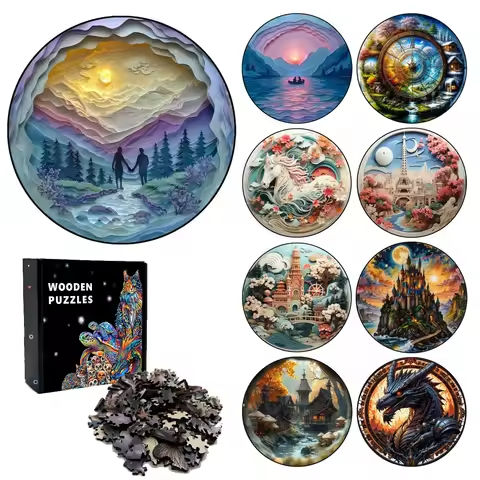 Challenging Paper-cutting Landscape Wooden Jigsaw Puzzles Perfect Home Decor Painting Educational Gift Game Puzzle for Kids Toy https://tinyurl.com/25cty9a5