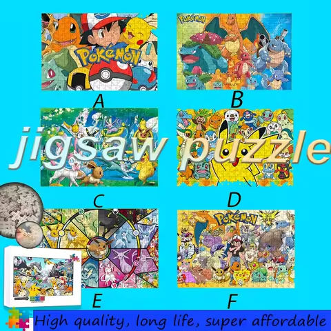 Pokemon jigsaw puzzle Pikachu 300/500/1000 pieces wooden onePiece Puzzles for Adults childrenEducational Toys Gifts https://tinyurl.com/27dg25za