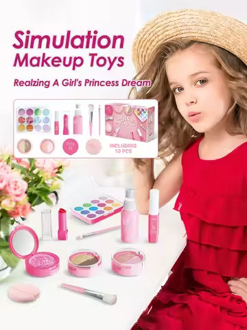 Pretend Makeup Toy Set For Girls, Children’S Performance Handbag,Princess Role Play Toy,Portable Design Princess Cosmetics Bag https://tinyurl.com/246mqhee