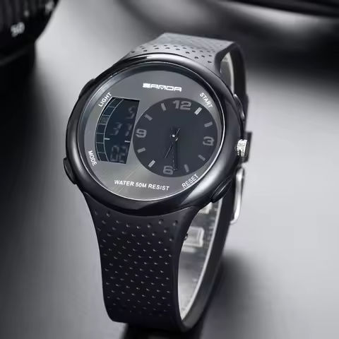 Fashionable and Personalized Watch, Electronic Watch with Dual Display, Men’s Watch, Fashionable Trend, Luminous Sports Watch https://tinyurl.com/2dqea4u6