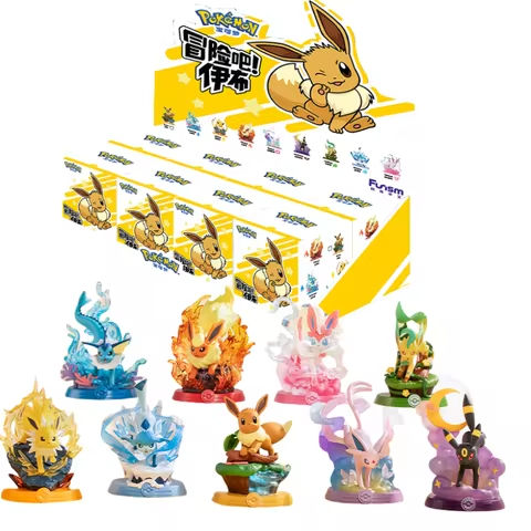 Anime Pokemon Funism Original Adventure Eevee Family Suit Blind Box Jolteon Sylveon Action Figure Collection Model Kids Toy Gift https://tinyurl.com/26qgym7p