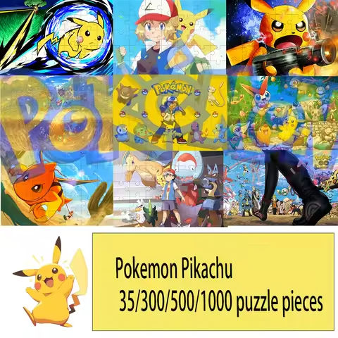 Pokemon jigsaw puzzle Pikachu 35/300/500/1000 pieces wooden onePiece Puzzles for Adults childrenEducational Toys Gifts https://tinyurl.com/24omh49n