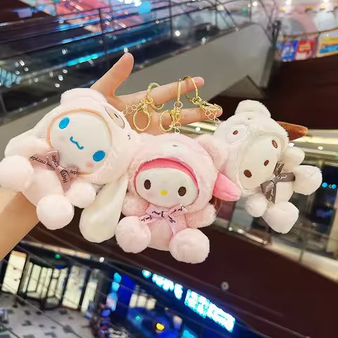 Anime Dress Bear Sanrio My Melody Cinnamoroll Juguetes De Peluche Ornaments Cute Pink Decortoy Doll Keychain Cinnamoroll Anime https://tinyurl.com/2yj2ymh9