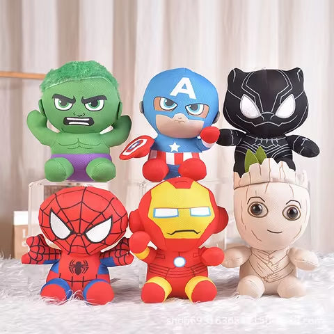 20-25cm Man Spidermaned Plush Toys Movie Dolls Marvel Avengers Soft Stuffed Hero Captain America Iron Christmas Gifts for Kids https://tinyurl.com/29tyq4r7