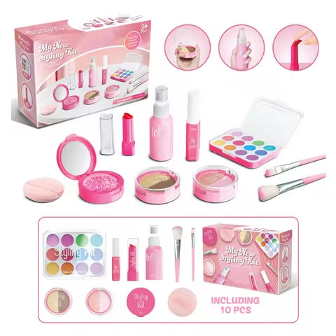 Kids Pretend Makeup Play Set for Ages 3-6 Girls, Children’s Cosmetic Simulation Toy Kit, Fashion Styling Beauty Set For Girls https://tinyurl.com/22gx38oz