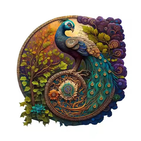 Round Peacock Wooden Jigsaw Puzzle Irregular Animal Shaped Wooden Puzzle Adult Puzzle Toys Festival Gift For Friends and Family https://tinyurl.com/29uogvh8