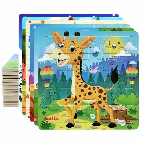New 20 Piece Wooden 3d Puzzle Cartoon Animal Vehicle Jigsaw Puzzle Montessori Educational Toys For Kids Baby 1 2 3 Years https://tinyurl.com/2755ao8c