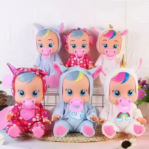 8inch 3D Weeping Babies Unicorn Baby Simulation Baby Crying Doll Creative Cute Doll For Girl Reborn Baby Vinyl Christmas Gift https://tinyurl.com/25k48kqk