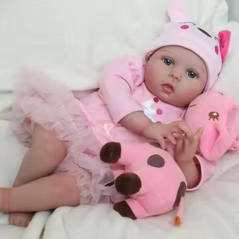 Realistic Reborn Baby Dolls Real Looking Lifelike for Girls 22 Inch Handmade Weighted Newborn Silicone Doll with Giraffe Toy Gif https://tinyurl.com/2ygr3jbq