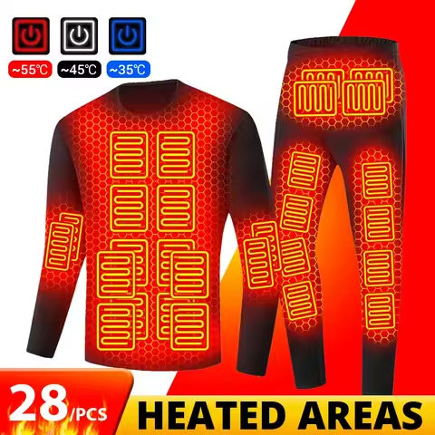 Winter Heating Heated Underwear Motorcycle Jacket Women Men USB Electric Heating Underwear Fleece Thermal Long Johns https://tinyurl.com/24um7el5