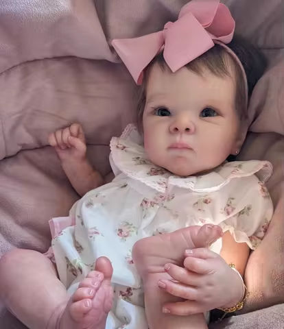50cm Cuddly Bettie Bebe Reborn Doll With Rooted Hair Soft Cloth Body High Quality Painted With Visible Veins Reborn Doll https://tinyurl.com/2cbjqemv