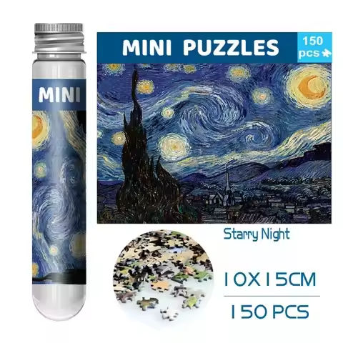 150pcs Test Tube Jigsaw Puzzle World Famous Painting Van Gogh The Starry Night Christmas Gift https://tinyurl.com/2yudcmcd
