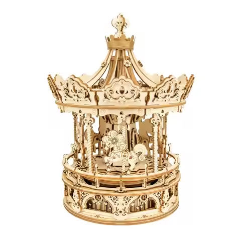 Robotime 3D Wooden Puzzle 336pcs Rotatable DIY Romantic Carousel Game Gift for Children Kids Adult AMK62 Assembly Music Box Toy https://tinyurl.com/2cynzape