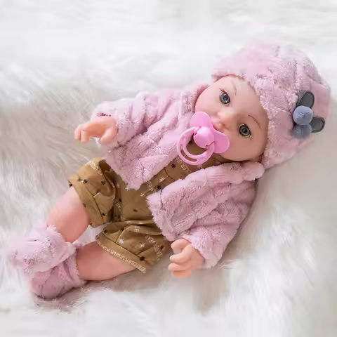 12inch Realistic Reborn Doll Handmade Mohair Silicone Cloth Dolls Full Body Bebe Reborn Newborm Girl With Pacifier https://tinyurl.com/262vv77j