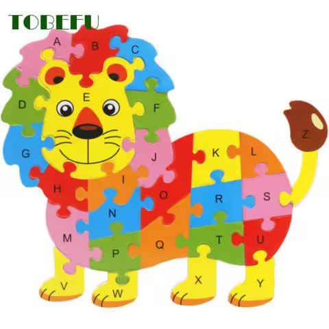 English Letter Building Block Wood Animal Jigsaw Puzzle Children Cognition Intelligence Toy for Toddlers Early Educational Gifts https://tinyurl.com/23ff9yn5