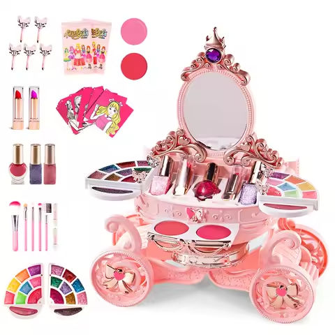 Simulation Cosmetics Set Girl Makeup Toys Baby Pretend Play Nail Polish Lipstick Accessories Doll For Children Toys 3 Years Gift https://tinyurl.com/26uef37s