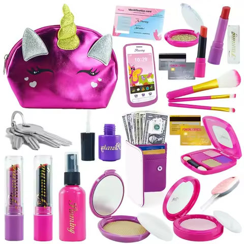 Backpack Pretend Simulation Cosmetics Makeup for Child Girls Toys From 7 to 10 Years Bling Bling Hair Toy Imitation Game Play https://tinyurl.com/24ok8tpp