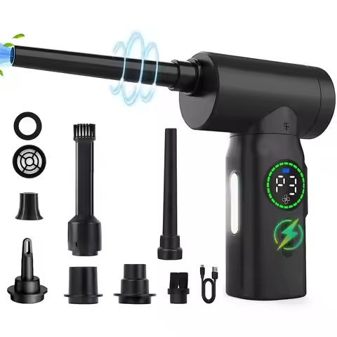 Violent Fan 200000RPM Powerful Air Blower Vacuum Dust Cleaner Type-C Charging Strong Winds 58m/s Brushless Turbo Jet Blower https://tinyurl.com/24g3qmu2