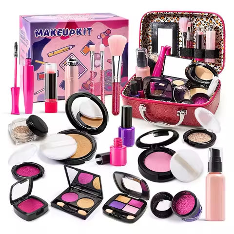 11/21pcs Fake Makeup Kit Toys Portable Washable With Storage Bag Child Simulated Play Makeup Toys For Children Birthday Gift https://tinyurl.com/2am6qt28