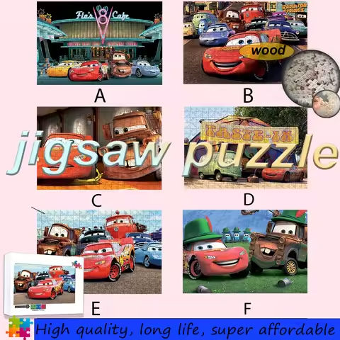 jigsaw puzzle Disney Pixar Cars 108/300/500/1000 piece puzzle wooden onePiece Puzzles for Adults childrenEducational Toys Gifts https://tinyurl.com/29ltqfcn