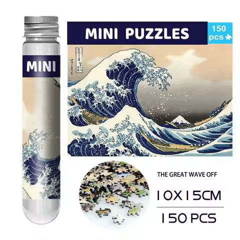 150pcs Jigsaw Puzzle Test Tube Van Gogh Sunflower Japan The Great Wave Off Kanagawa Famous Oil Paintings Puzzle Christmas Gift https://tinyurl.com/23mcno7c