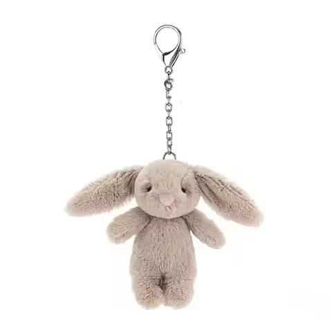 Stuffed Animals Cute Cartoon Rabbit Keychain Love Pompom Trinket Toy Girl Bag Car Keychain Mobile Phone Pendant Jewelry Gift https://tinyurl.com/26lhzh3l