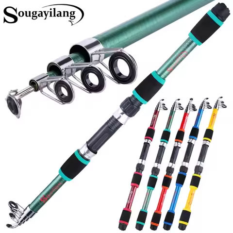Sougayilang New 5 Section Portable Travel Fishing Rod Ultralight Weight Eva Handle Spinning/Casting Fishing Pole Fishing Tackle https://tinyurl.com/23phjco3