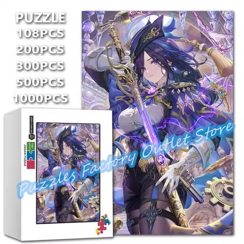 Clorinde Beauty Girl Anime Print Puzzle Genshin Impact 108/200/300/500/1000 Pieces Jigsaw Puzzle Family Decompress Game Toys https://tinyurl.com/2ydgv253