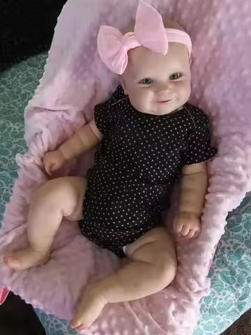 50CM  Reborn Baby Doll Toddler Real Soft Full Body Vinyl Silicone Touch Maddie with Hand-Drawing Hair High Quality Handmade Doll https://tinyurl.com/29thqhgl
