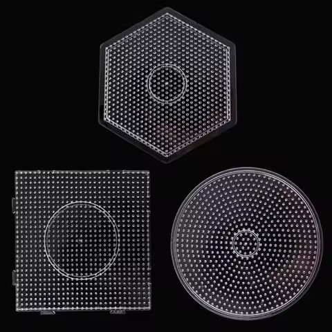 7 Types 5mm Practical PE Clear Square Melting Bead Large Pegboards Board Circle Puzzles Beads Template For Fuse Bead https://tinyurl.com/29ukgvwt